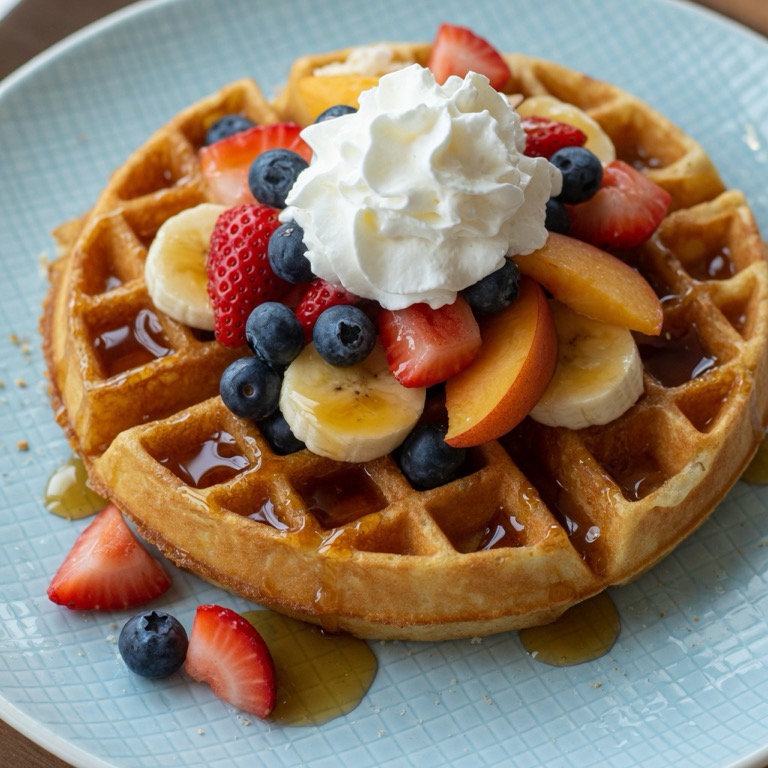 Gluten-Free Waffle Delight with Fruit Medley