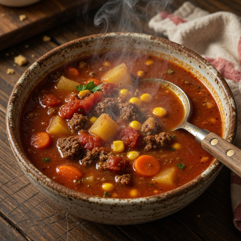 Hearty Gluten-Free Hamburger Soup
