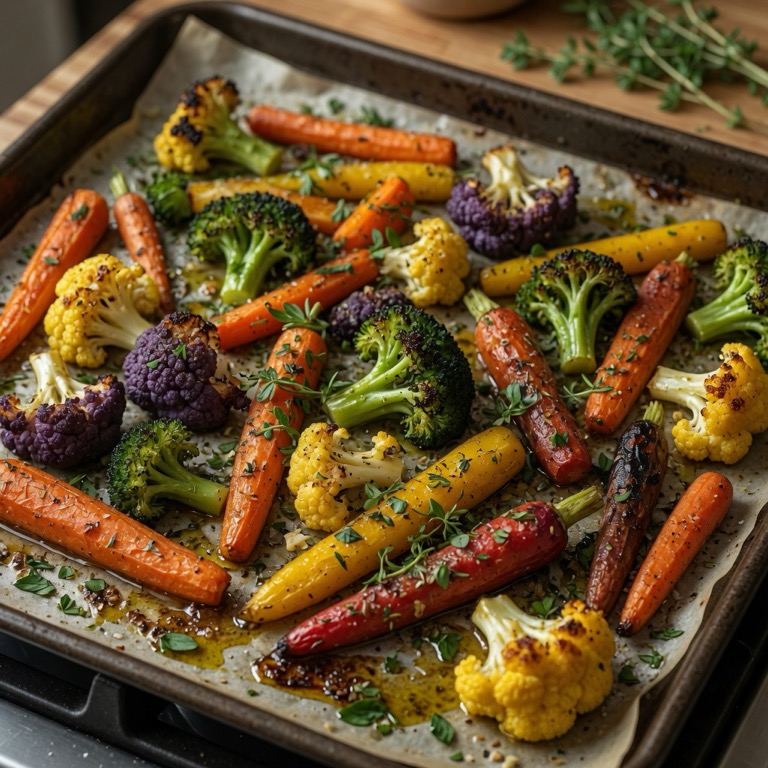 Sheet-Pan Roasted Rainbow Veggies