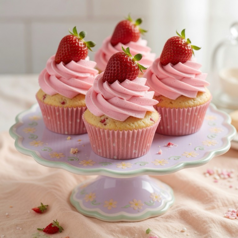 Strawberry Cream Cupcakes (Gluten Free)